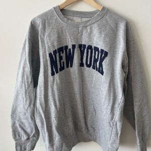 Gray New York Men's Sweater